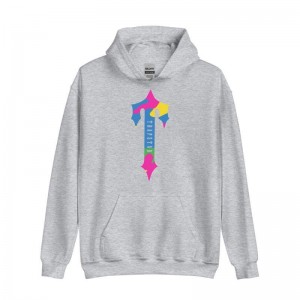 Trapstar Colorful Logo Rainbow メンズ パーカー グレー | Japan EK57-585