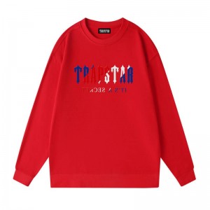 Trapstar Crewneck It’s A Secret Galaxy メンズ スウェットシャツ 赤 | Japan HR50-627