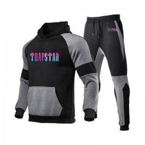 Trapstar Fleece Causal 運動 メンズ トラックスーツ 黒 | Japan SI70-210