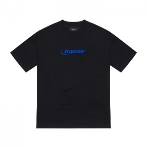 Trapstar Hyperdrive Embroidered Tee メンズ Tシャツ 黒 青 | Japan RW96-378