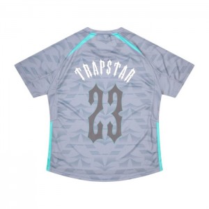 Trapstar Irongate Football Jersey メンズ Tシャツ グレー 青 | Japan QX93-954