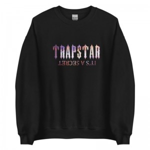 Trapstar It’s A Secret Funny Galaxy メンズ スウェットシャツ 黒 | Japan KC40-725