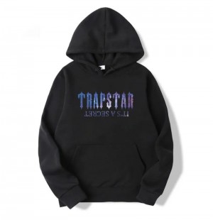 Trapstar It's a Secret Galaxy メンズ パーカー 黒 | Japan WD03-047