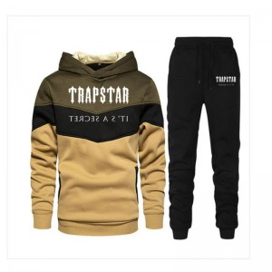 Trapstar Jogging Suit Logo メンズ トラックスーツ カーキ | Japan MI92-967