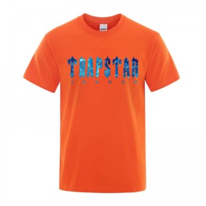 Trapstar London Chenille Tee メンズ Tシャツ オレンジ | Japan UC69-760