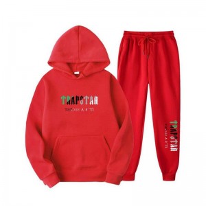 Trapstar Printed Autumn 冬の Warm Sportswear メンズ トラックスーツ 赤 | Japan PB93-111