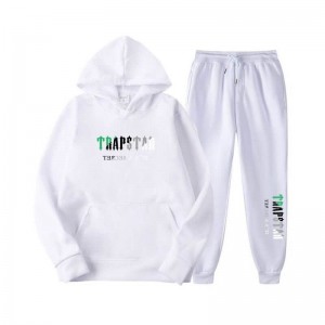 Trapstar Printed Autumn 冬の Warm Sportswear メンズ トラックスーツ 白 | Japan AQ83-889