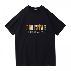 Trapstar Shinning Galaxy its a Secret メンズ Tシャツ 黒 | Japan ZE48-926