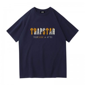 Trapstar Shinning Galaxy its a Secret メンズ Tシャツ 青 | Japan IN08-677