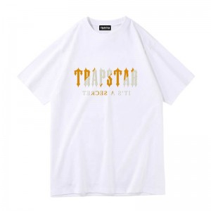 Trapstar Shinning Galaxy its a Secret メンズ Tシャツ 白 | Japan DO42-334