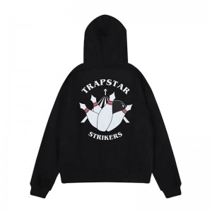 Trapstar Streetwear Strikers メンズ パーカー 黒 | Japan KP38-158