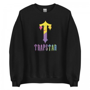 Trapstar T-For Print メンズ スウェットシャツ 黒 | Japan TM78-766