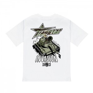 Trapstar Trap Invasion Tee メンズ Tシャツ 白 | Japan SB07-564