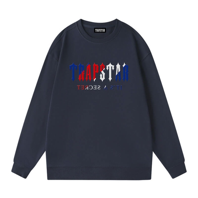 Trapstar Crewneck It’s A Secret Galaxy メンズ スウェットシャツ NavyBlue | Japan PZ65-311