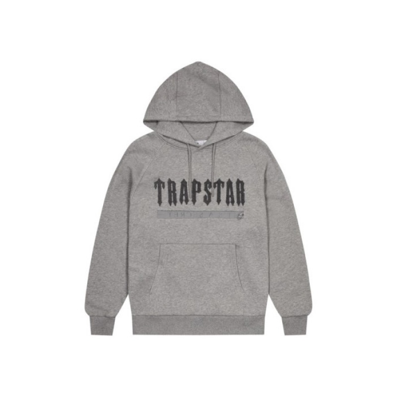 Trapstar Decoded Chenille 2.0 Hoodie メンズ トラックスーツ グレー | Japan WQ46-644