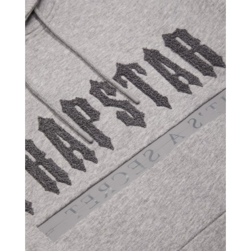 Trapstar Decoded Chenille 2.0 Hoodie メンズ トラックスーツ グレー | Japan WQ46-644