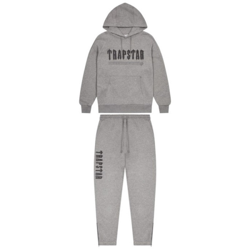 Trapstar Decoded Chenille 2.0 Hoodie メンズ トラックスーツ グレー | Japan WQ46-644