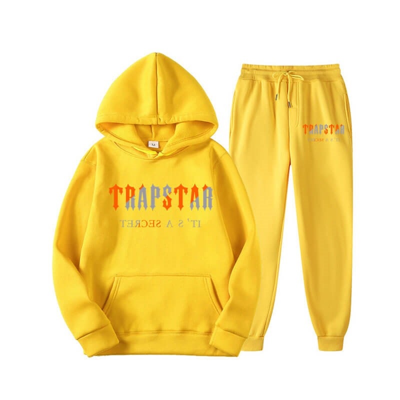 Trapstar Fleece It\'s Secret メンズ トラックスーツ 黄色 | Japan ZK00-219