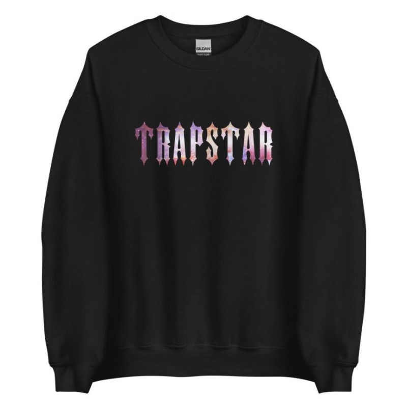 Trapstar Funny Galaxy メンズ スウェットシャツ 黒 | Japan YW54-737