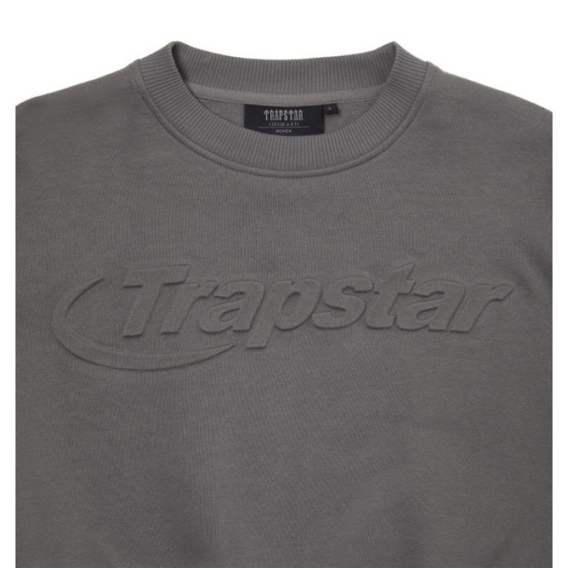 Trapstar Hyperdrive Crewneck レディース トップ グレー | Japan XM32-069