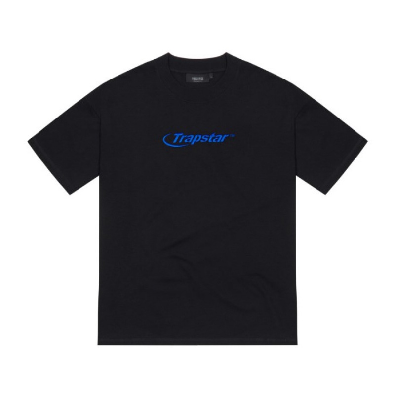 Trapstar Hyperdrive Embroidered Tee メンズ Tシャツ 黒 青 | Japan RW96-378