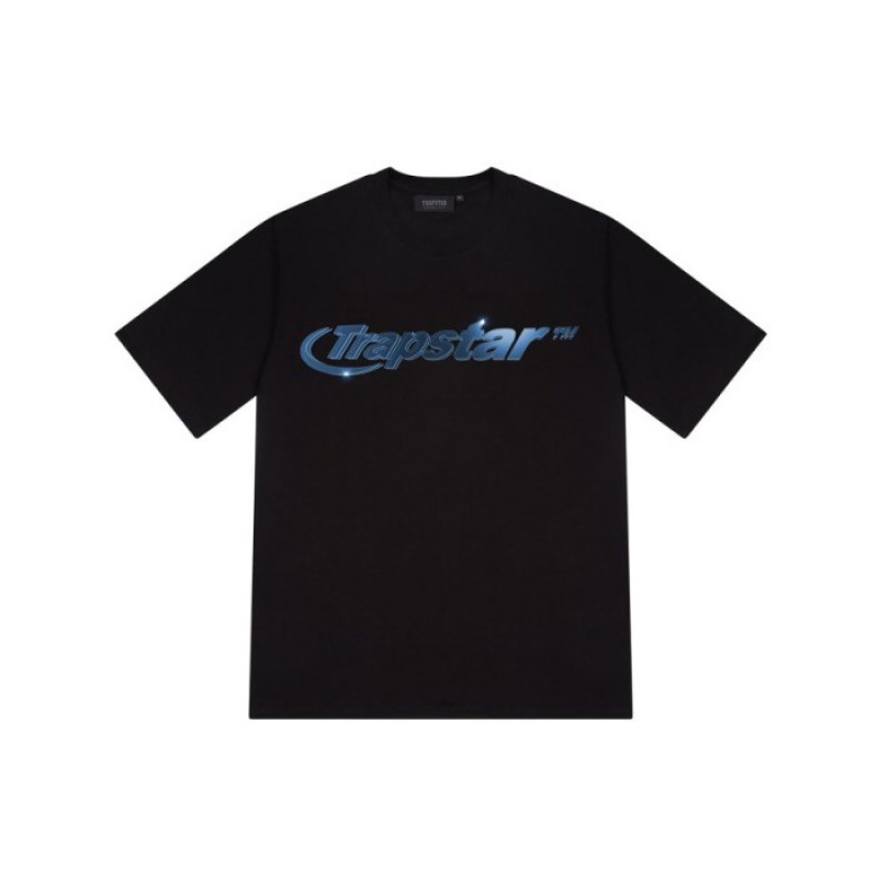 Trapstar Hyperdrive High Density Tee メンズ Tシャツ 黒 | Japan NR09-294