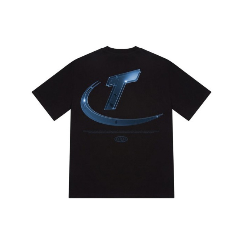 Trapstar Hyperdrive High Density Tee メンズ Tシャツ 黒 | Japan NR09-294