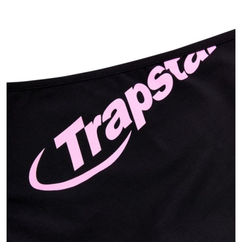 Trapstar Hyperdrive One Shoulder Vest レディース トップ 黒 ピンク | Japan WK33-726