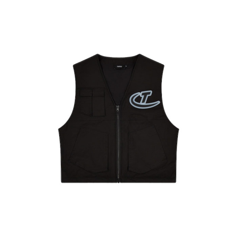 Trapstar Hyperdrive Pocket Vest メンズ 上着 黒 | Japan BD16-402