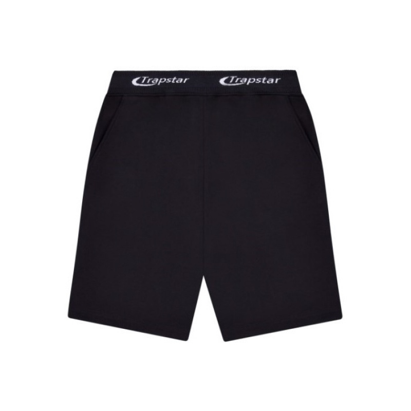 Trapstar Hyperdrive Rib Hoodie Shorts Set メンズ トラックスーツ 黒 | Japan EX89-205