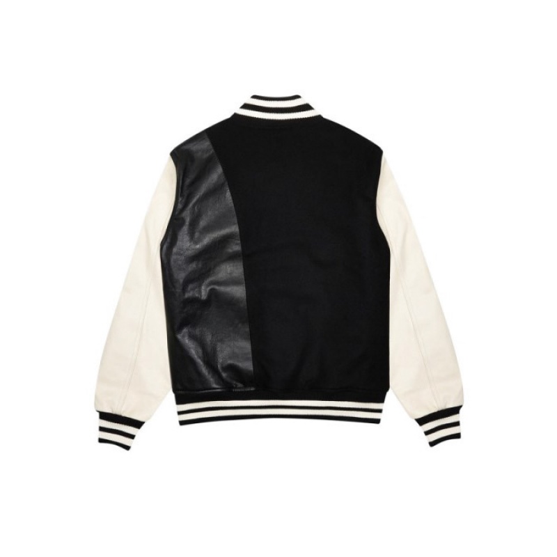 Trapstar Hyperdrive T Chenille Varsity Jacket メンズ 上着 黒 白 | Japan ZP69-634