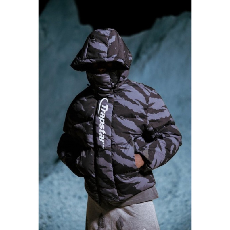 Trapstar Hyperdrive Technical Puffer メンズ 上着 グレー 迷彩 | Japan ME83-247