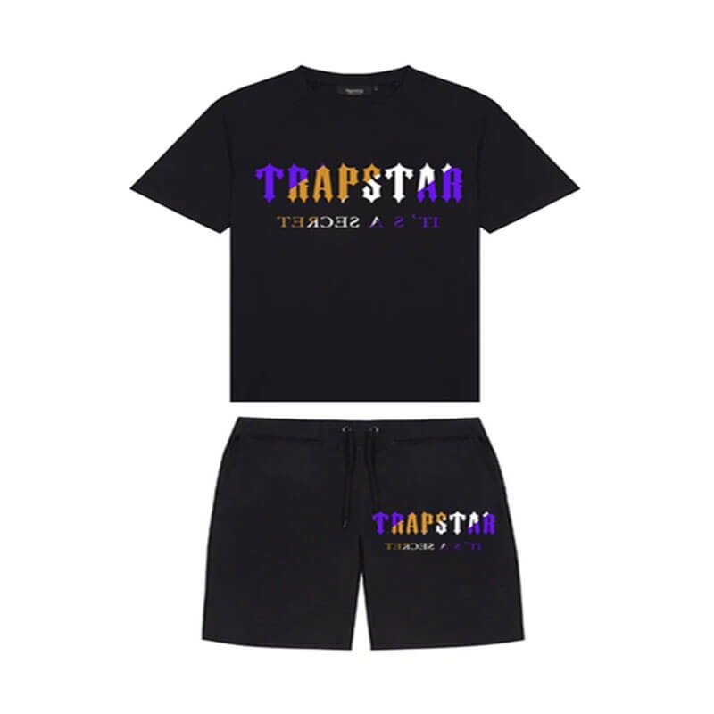 Trapstar Irongate Arch Chenille Set メンズ ショートパンツ 黒 | Japan JQ52-880