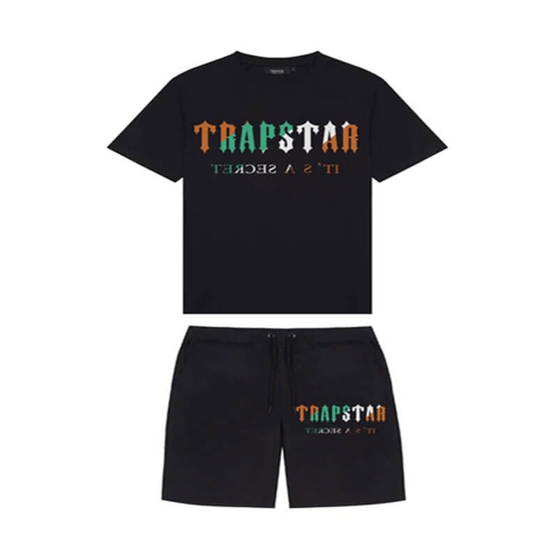 Trapstar Irongate Arch Chenille Set メンズ ショートパンツ 黒 | Japan CV99-104