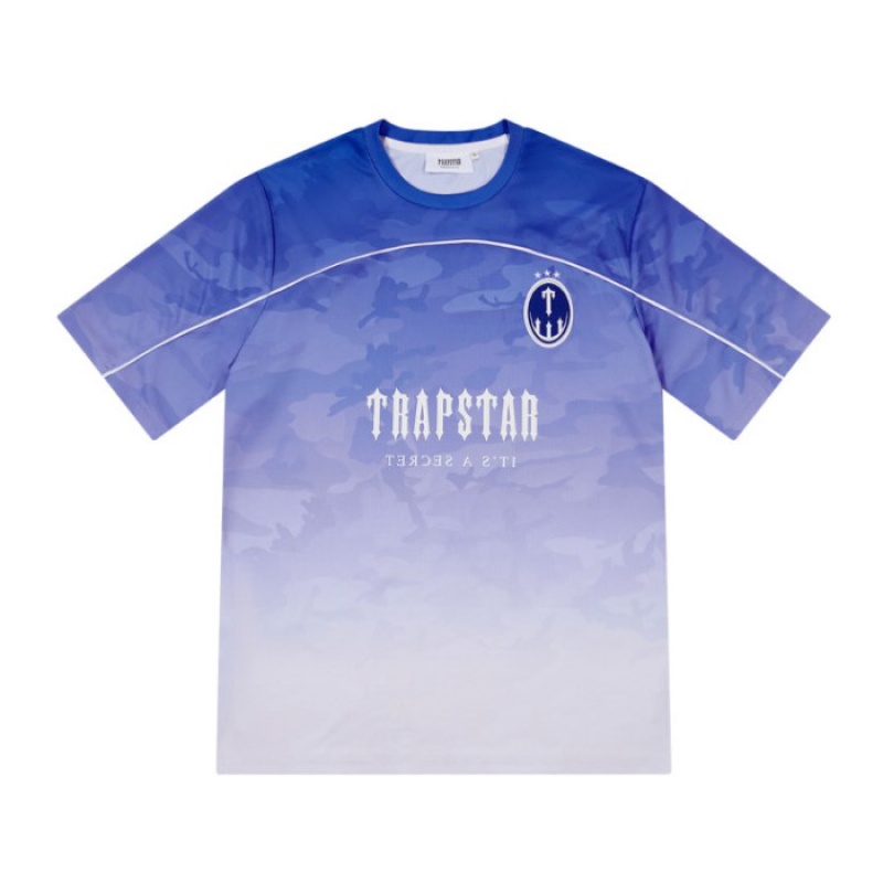 Trapstar Irongate Football Jersey メンズ Tシャツ 青 | Japan ZS46-179