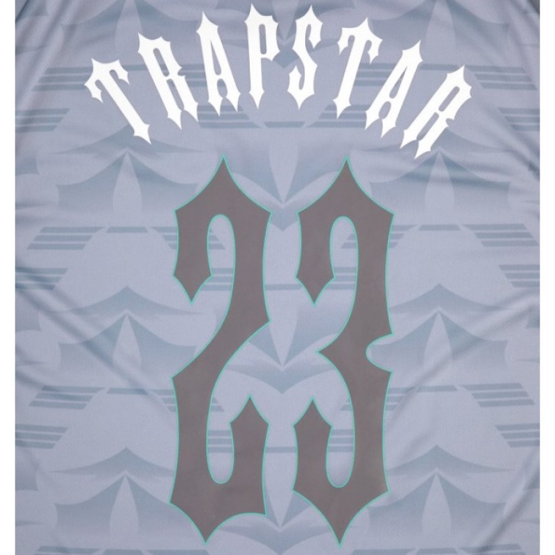 Trapstar Irongate Football Jersey メンズ Tシャツ グレー 青 | Japan QX93-954