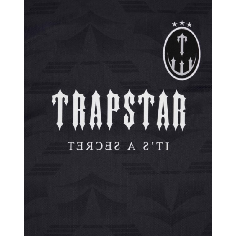 Trapstar Irongate Football Jersey メンズ Tシャツ 黒 赤 | Japan MN03-748