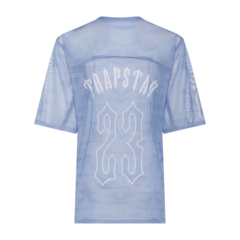 Trapstar Irongate Mesh Football Jersey メンズ Tシャツ 青 | Japan JS19-955