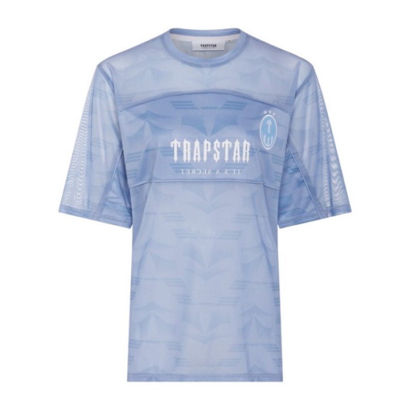 Trapstar Irongate Mesh Football Jersey メンズ Tシャツ 青 | Japan JS19-955