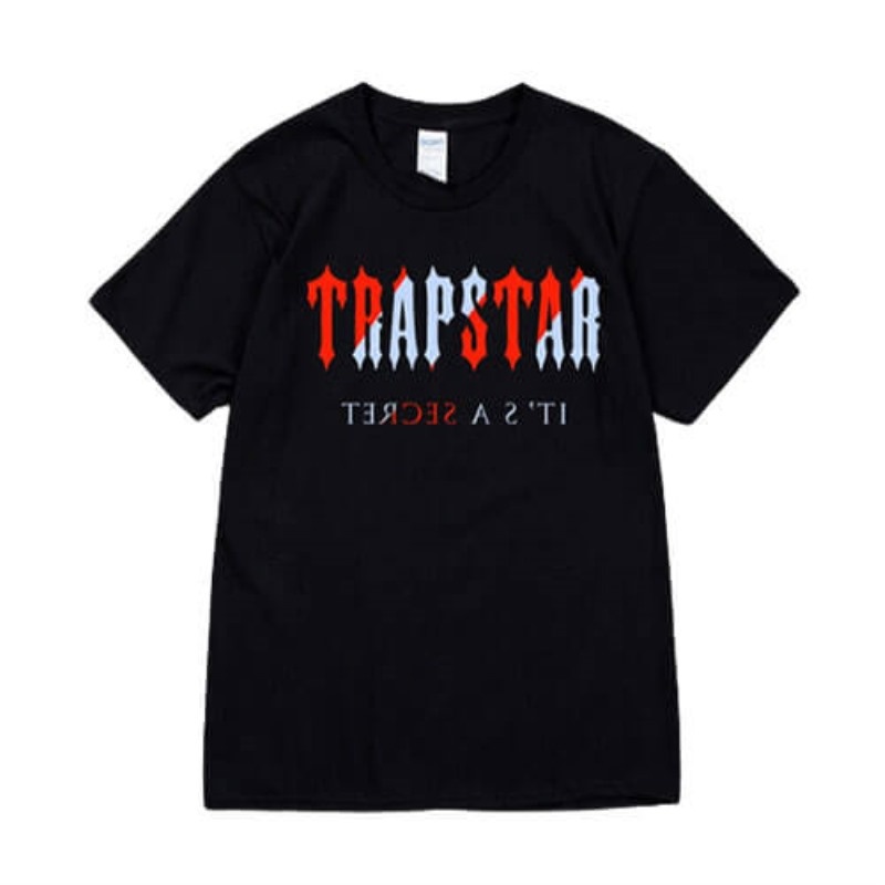 Trapstar It\'s a Secret Short Sleeve メンズ Tシャツ 黒 | Japan ZC67-915