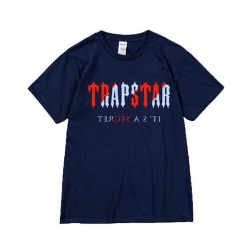 Trapstar It\'s a Secret Short Sleeve メンズ Tシャツ 青 | Japan QE23-493