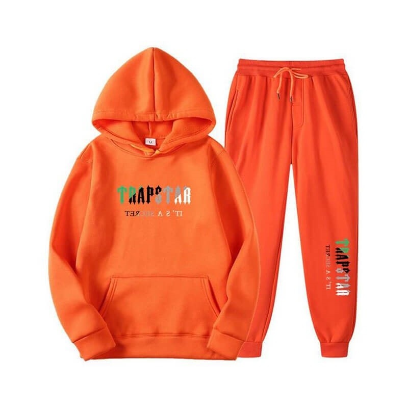 Trapstar Printed Autumn 冬の Warm Sportswear メンズ トラックスーツ オレンジ | Japan OI70-198