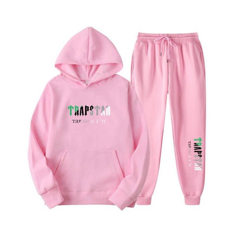 Trapstar Printed Autumn 冬の Warm Sportswear メンズ トラックスーツ ピンク | Japan IR36-645