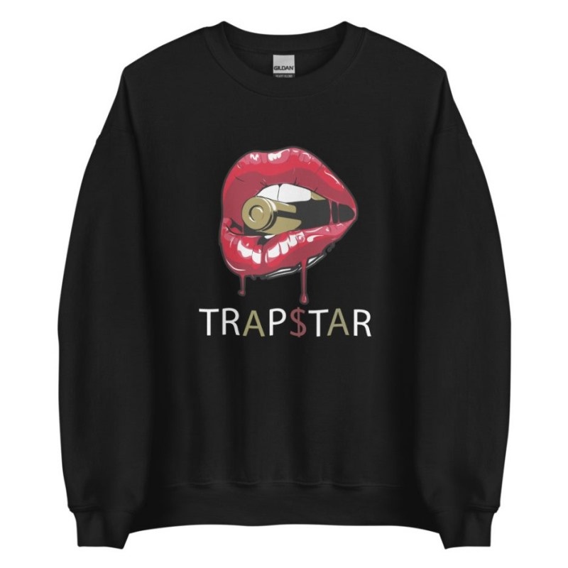 Trapstar Red Lips メンズ スウェットシャツ 赤 黒 | Japan NB79-197