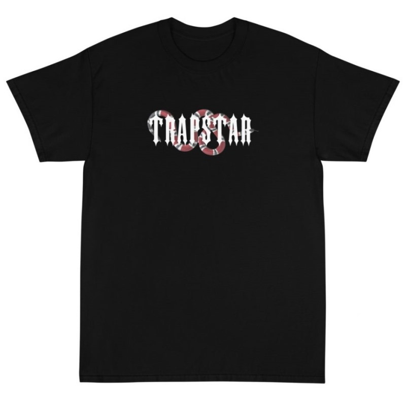 Trapstar Snake メンズ Tシャツ スネーク 黒 | Japan IG38-420