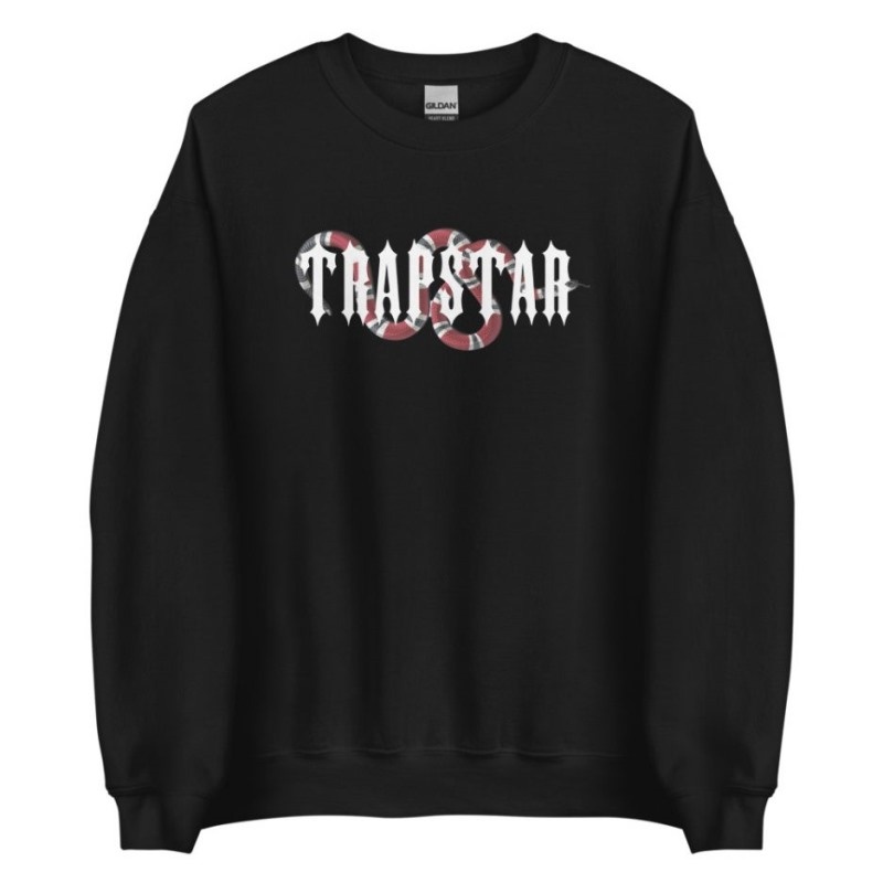 Trapstar Snake メンズ スウェットシャツ スネーク 黒 | Japan OU67-546