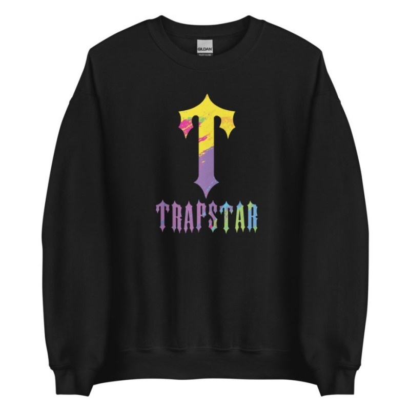 Trapstar T-For Print メンズ スウェットシャツ 黒 | Japan TM78-766