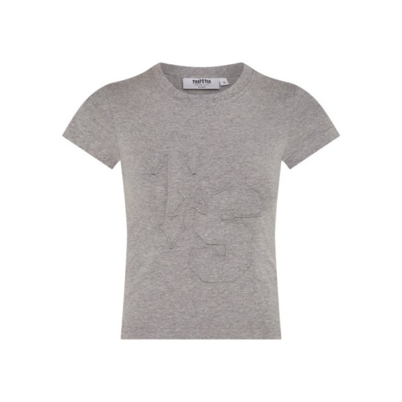 Trapstar TS-Star Applique Baby Tee レディース トップ グレー | Japan GL26-115