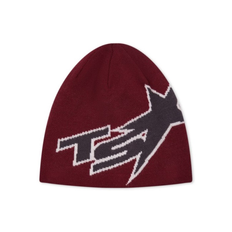 Trapstar TS Star Beanie メンズ ハット 赤 | Japan JN61-392