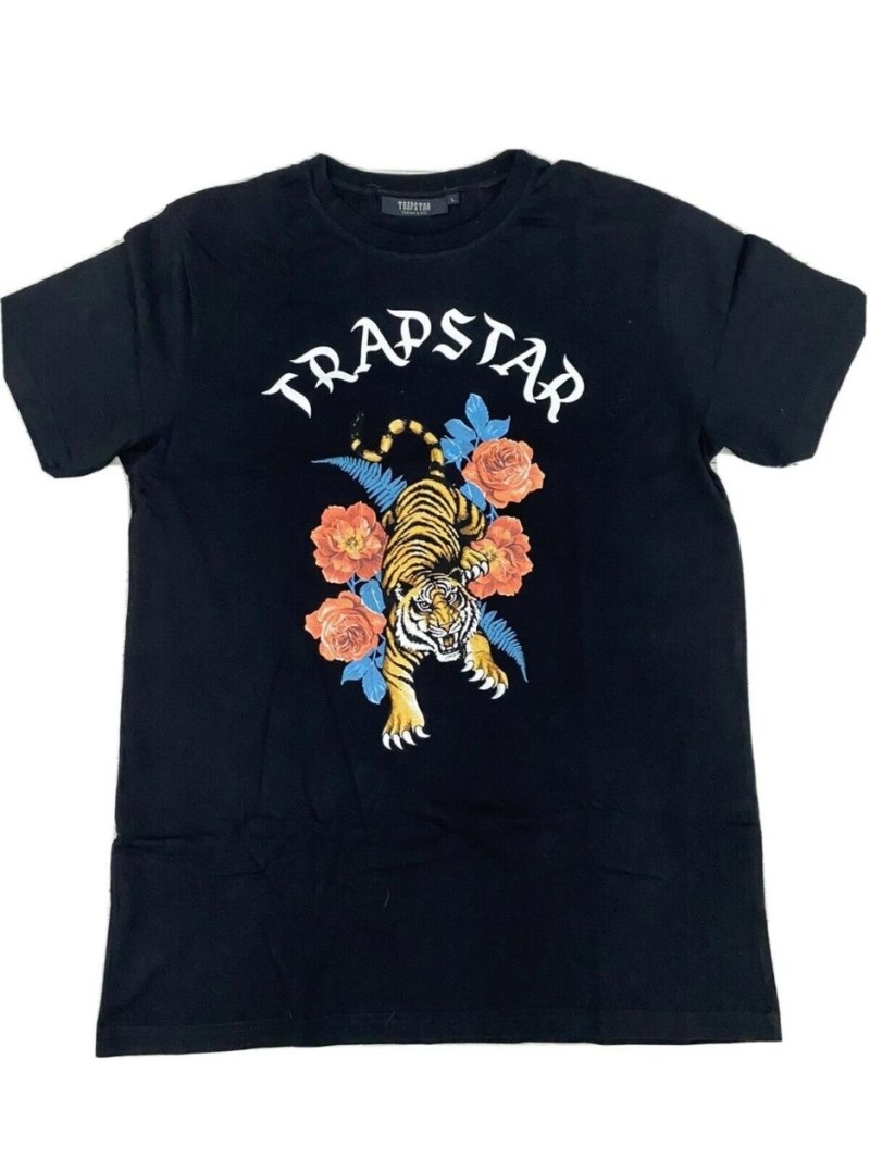 Trapstar Tiger T- Shirt メンズ Tシャツ 黒 | Japan YQ27-200